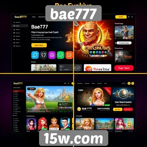 Evolução do design de interface do site bae777